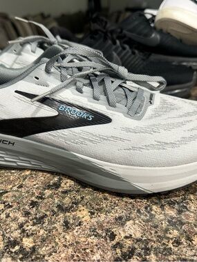 Brooks Lightweight Running Shoe in Light Gray and Black